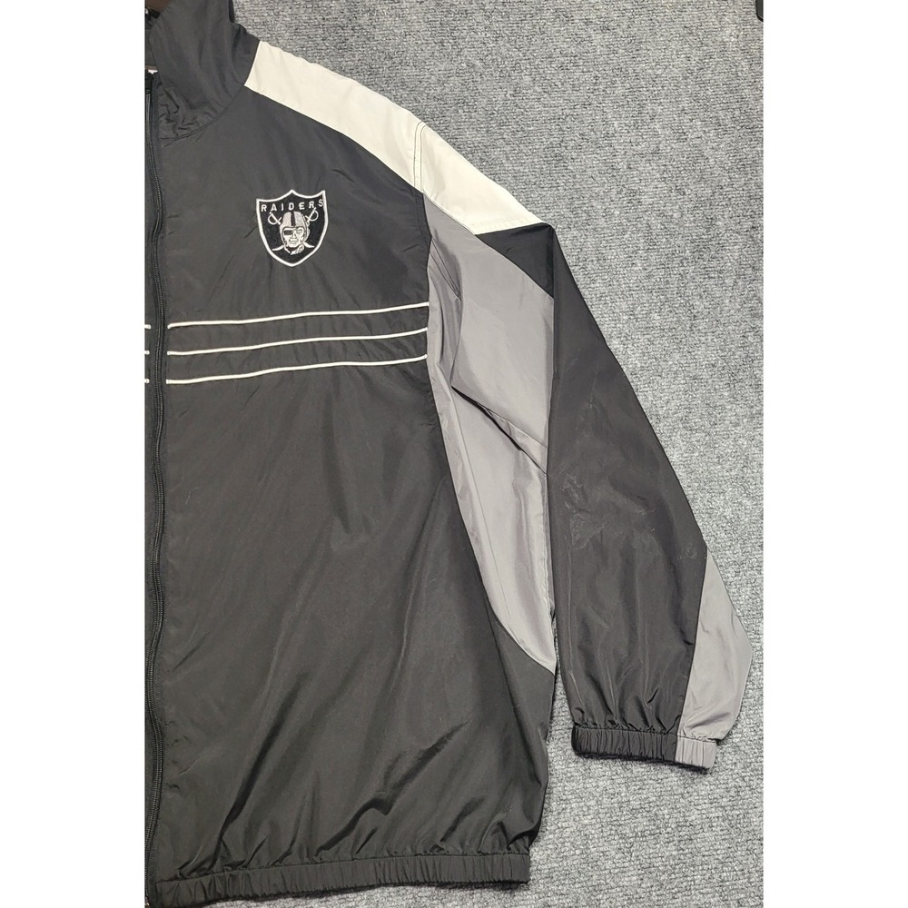 Vtg Y2k Reebok NFL Team Apparel Oakland Raiders Windbreaker Jacket Size XX-Large - Picture 2 of 13